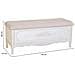 Sgabello Imbottito In Legno Laccato Bianco Antico 120x43x48h Cm - Foto miniatura 3