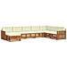 Set divani 8 pcs Naturale e Crema Legno di Acacia Massello - Foto miniatura 1