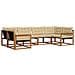 Set di divani da esterno con cuscino 6 pcs Naturale e Beige - Foto miniatura 1