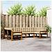 Set di divani da esterno con cuscino 6 pcs Naturale e Beige - Foto miniatura 2