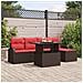 Set Divano da Giardino 6 pcs Marrone polyrattan - Foto miniatura 2