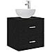 Set di mobili per il bagno 5 pcs Rovere Nero - Foto miniatura 5