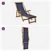 Lettino prendisole pieghevole 2 pcs 3 Posizione Blu - Foto miniatura 5