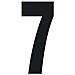 Numero7ades. T-6 8x3,5 Cm Nero - Foto miniatura 2