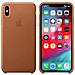 Cover Posteriore in Pelle per IPhone XS Max Colore Marrone - Foto miniatura 3