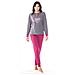 Pigiama Ragazza Da Donna In Cotone Maglia E Pantalone Rosa Lunghi Manica Lunga - S - Foto miniatura 1