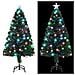 Albero di Natale Preilluminato con Supporto 120 cm Fibra Ottica - Foto miniatura 4
