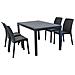 Caligola - Set Tavolo Fisso In Wicker Cm 150 X 90 Compreso Di 4 Sedute - Foto miniatura 1