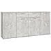 Credenza Grigio Cemento 160x36x75 cm in Legno Multistrato - Foto miniatura 2
