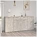 Credenza Grigio Cemento 160x36x75 cm in Legno Multistrato - Foto miniatura 1