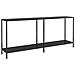 Tavolo Consolle Nero 180x35x75,5 Cm In Vetro Temperato - Foto miniatura 2