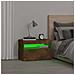 Comodino con Luci LED Rovere Fumo 60x35x40 cm - Foto miniatura 5
