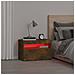 Comodino con Luci LED Rovere Fumo 60x35x40 cm - Foto miniatura 8