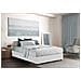 Letto Matrimoniale Grace, Letto Contenitore Con Rivestimento In Tessuto, 100% Made In Italy, Apertura Frontale, Con Materasso Cm 160x200 Incluso, Bianco - Foto miniatura 1