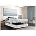 Letto Matrimoniale Grace, Letto Contenitore Con Rivestimento In Tessuto, 100% Made In Italy, Apertura Frontale, Con Materasso Cm 160x200 Incluso, Bianco - Foto miniatura 2