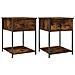 Comodini 2 Pz Rovere Fumo 44x45x58 Cm In Legno Multistrato - Foto miniatura 2