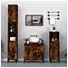 Armadietto Bagno Rovere Fumo 30x30x100 Cm In Legno Multistrato - Foto miniatura 1