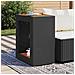 Tavolino Da Giardino Piano Legno Nero 60x40x75 Cm Polyrattan - Foto miniatura 3