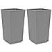 Fioriere Da Giardino 2 Pz Grigio Chiaro 32,5x32,5x57 Cm In Pp - Foto miniatura 2