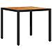 Tavolo Giardino Piano Legno Acacia Nero 90x90x75 Cm Polyrattan - Foto miniatura 2