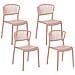Set Di 4 Sedie Da Pranzo Rosa Gela - Foto miniatura 3