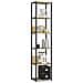 Scaffale stile loft con ripiani in legno, 6 ripiani, 40x32x192 cm, Colore Nero e Quarcia Artisan - Foto miniatura 1