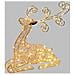 Decoro 63389 Renna Metallo Sdraiata Led Luce Fissa Rame - Foto miniatura 1
