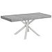 Tavolo Allungabile 90x90/194 Cm Clerk Premium Piano Cemento - Gambe Bianche - Foto miniatura 1