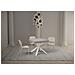 Tavolo Allungabile 90x90/194 Cm Clerk Premium Piano Cemento - Gambe Bianche - Foto miniatura 3
