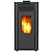 Stufa A Pellet Di Legno Nero Da 11,9kw - Orphee 12 Noir - Foto miniatura 2