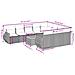 Set Divani Da Giardino 11 Pz Con Cuscini Beige In Polyrattan - Foto miniatura 3