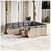 Set Divani Da Giardino 11 Pz Con Cuscini Beige In Polyrattan - Foto miniatura 1