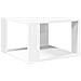 Tavolino Da Salotto Bianco 51,5x51,5x30 Cm In Legno Multistrato - Foto miniatura 2