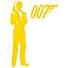 James Bond 007 - Adesivo Prespaziato - Colore Giallo - 15cm - Foto miniatura 1