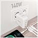 ASCH-140W3P030-W Caricabatterie per dispositivi mobili Universale Bianco AC Ricarica rapida Interno - Foto miniatura 5