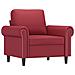 Poltrona Con Poggiapiedi Rosso Vino 60 Cm In Similpelle - Foto miniatura 3