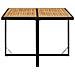 Lusso Casadino -  Tavolo Giardino Nero 109x107x74 Cm Polyrattan E Massello Acacia - Foto miniatura 1