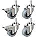 4 X Ruote Pivottanti Per Mobili 50mm Con Perno Filettato 10mm X 25mm 30kg Cad - Foto miniatura 1