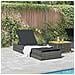 Lettino Prendisole Grigio 60x200x27 cm Polyrattan - Foto miniatura 3