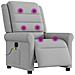 Poltrona Reclinabile Massaggio Elettrica Grigio Nuvola Tessuto - Foto miniatura 2