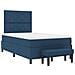 Letto Box Spring con Materasso e Panchina Blu 120x190 cm Tessuto - Foto miniatura 8