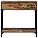 Tavolo Console Legno Vecchio 75x34.5x75 cm Legno Ingegnerizzato - Foto miniatura 5