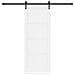 Porta Scorrevole con Set di Accessori 'ORKDAL'Bianco Legno Massello di Pino - Foto miniatura 4