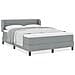 Letto box spring con materasso Grigio chiaro 160 x 200 cm - Foto miniatura 4
