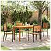 Set da Pranzo per Giardino 5 pcs Nero Poly Rattan - Foto miniatura 2