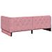 Cornice del letto ad angolo Rosa 100 x 200 cm Velluto - Foto miniatura 7