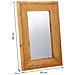 Specchio Da Parete In Legno E Rete Marrone 60x04x90h - Foto miniatura 6