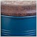 Sgabello In Metallo Rivestito Stampato Blu 33x47 - Foto miniatura 7