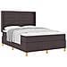 Letto a molle con materasso Marrone Scuro 140 x 200 cm Tessuto - Foto miniatura 1