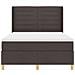 Letto a molle con materasso Marrone Scuro 140 x 200 cm Tessuto - Foto miniatura 7